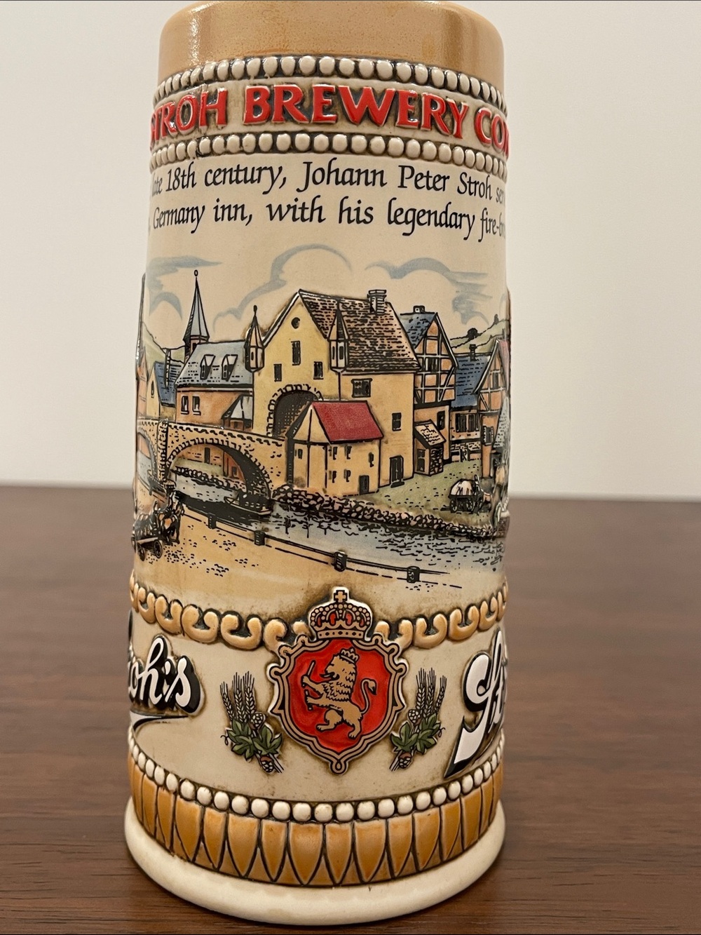 Vintage Stroh’s Brewing Company “Heritage Series II” Stein 1985 (86561)
